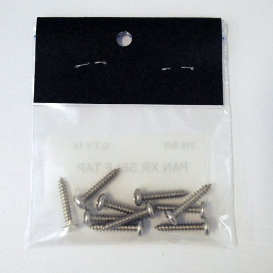 Pan Head Cross Recessed Self Tapping Screw, 6G 3/4", Grade 316, 14593 (Min Purchase Quantity 10)
