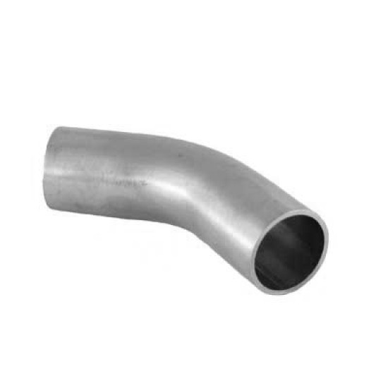 Polished Tube Bend 45D, #320 Grit (AS1528), 63.5 x 1.6mm  (Wall Thickness), 316