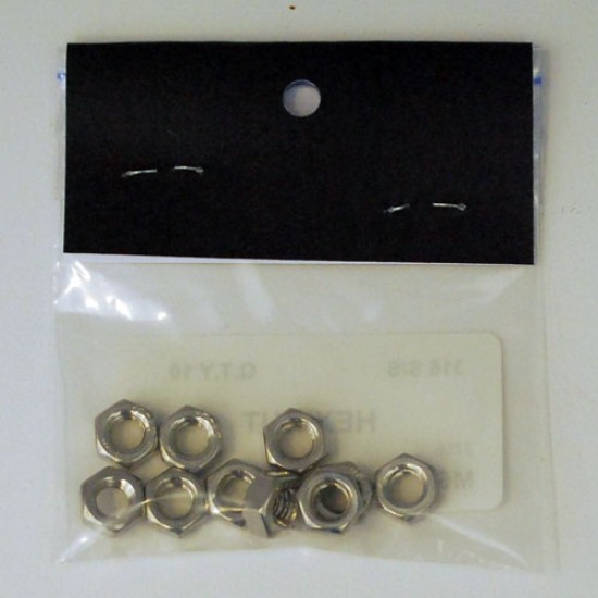Hex Nut 8mm, Grade 316, 3756 (Min Purchase Quantity 10)