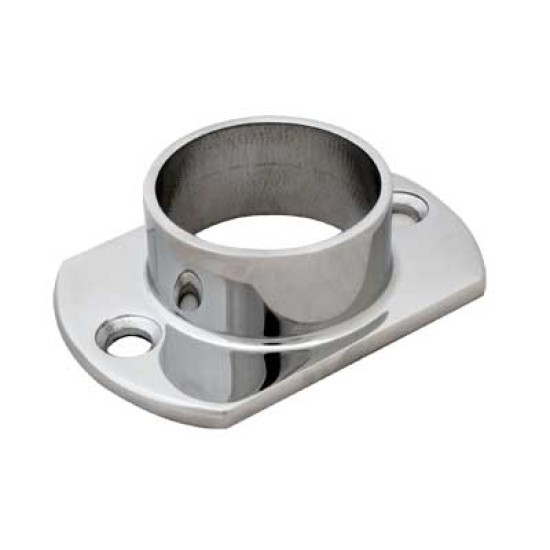 Oblong Base Plate/Flange 25.4mm, 316 Mirror Finish - - 1014A