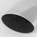 Oval Tube 1.5mm x 75mm x 42mm,  Mirror Finish,  316 (2 mtrs)