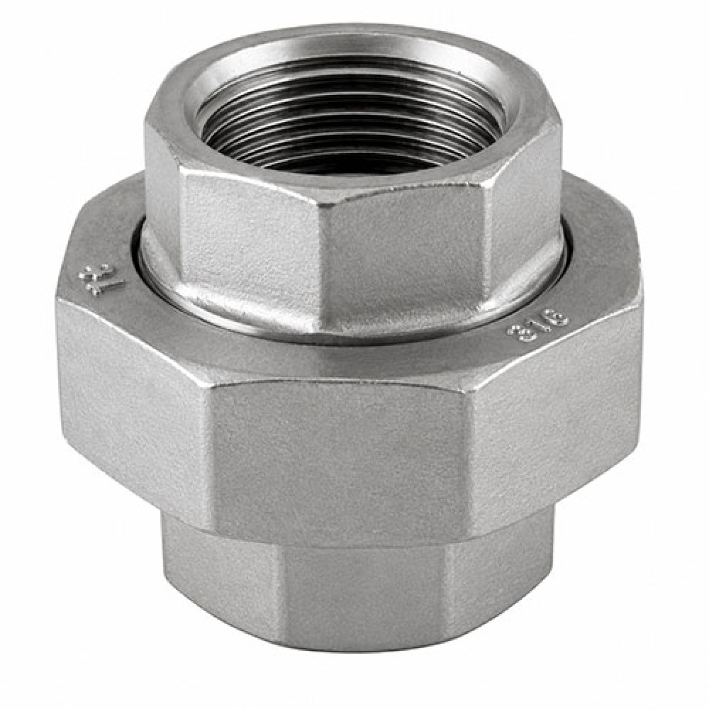 BSPP Union 25Nb, Grade 316, 150LB, 3-Pce Fem/Fem