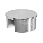 Slotted Flush Fit End Cap 38.1mm ((Single Slot)), 316, Mirror Finish 