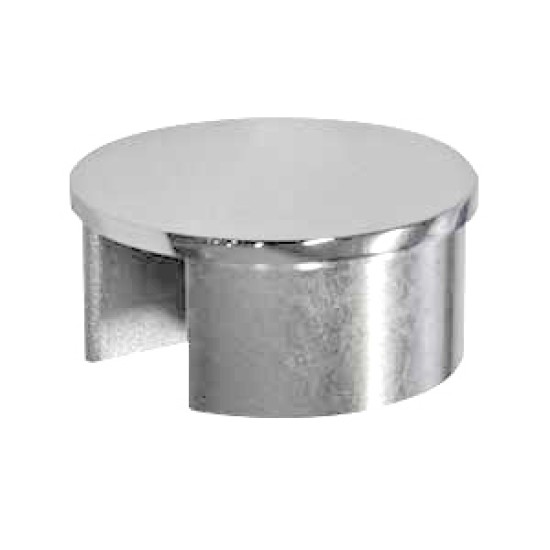 Slotted Flush Fit End Cap 50.8mm (Double Slot), 316 Mirror Finish - SG-016