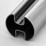 Tube Round Doubleslot 1.5mm (Wall) x 50.8, (15x15 Slot)  Mirror Finish, 316 (6-metre length - Priced per metre)