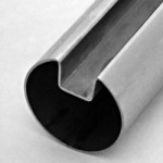 Tube Round Singleslot 1.5mm (Wall) x 38.1mm, (15 x 15 slot)  Mirror Finish, 316 (6-metre length - Priced per metre)