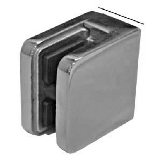 Square Glass Clamp Flat base 8-12mm - 5555
