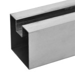 Tube Square Single Slot 1.6mm (Wall) 50 x 50, Mirror Finish, 316 (3-metre length - Priced per metre)