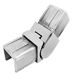 25x21mm Tube Adjustable Joiner - Vertical, 25x21x1.2mm, Grade 316, Mirror Finish