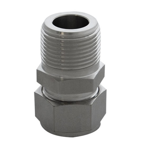 Compression Tube Fittings, Male Connector BSP Thread 3/4 inch (19.05mm)
