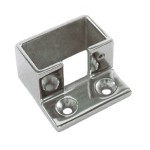 50x25mm Tube Wall Flange Slotted, 50x25x1.5mm, Grade 316, Mirror Finish