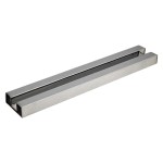Rectangular Tube Singleslot 1.5mm (Wall) x 50x25mm, 15x15mm Slot,  Mirror Finish, 316 (3-metre length - Priced per metre)