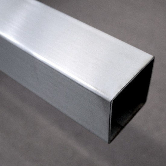 Tube Square 1.6mm (Wall) x 50.80mm, #180 Grit, 304 (2 metres)