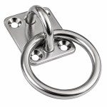 Square Pad with Eye Ring, M5, Grade 304, 40268