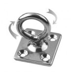Square Pad with Swivel Eye, M5, Grade 304, 40297