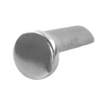 25.4mm Tube End Cap, Single Slot, Grade 316, Mirror Finish