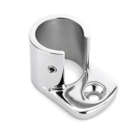25.4mm Tube Wall Flange Slotted, Single Slot, Grade 316, Mirror Finish