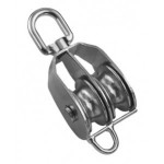 Mame Swivel Block (Double Stainless Steel Cast Sheave with Eye), 25 x 12mm (Width), Grade 316, 41279 Mame Swivel Block (Double Stainless Steel Cast Sheave with Eye), 25 x 12mm (Width), Grade 316, 41279