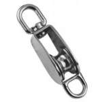 Mame Swivel Block with Eye (Stainless Steel Cast Sheave), 10.5mm  (Width), Grade 316, 41255 Mame Swivel Block with Eye (Stainless Steel Cast Sheave), 10.5mm  (Width), Grade 316, 41255