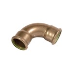 Elbow 90° FF 15mm CuNi w/ Green FKM O-Ring Marinepres