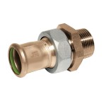 Male Union Con ½"x 15mm CuNi BSPT Thread w/ Green FKM O-Ring Marinepres