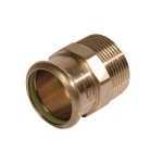 Male Adapter 15mm x 1/2" CuNi BSPT Thread w/ Green FKM O-Ring Marinepres 