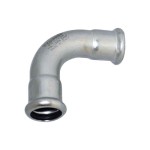 Elbow 90° FF 35 mm 316L w/ Black EPDM O-Ring Inoxpres