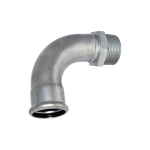 Elbow with BSP Fittings BSPT 90° 35mm (1-1/4") 316L w/ Black EPDM O-Ring Inoxpres 