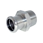 Male Adapter 2"x54mm 316L NPT Thread w/ Black EPDM O-Ring Inoxpres