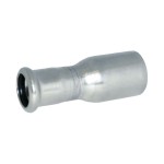 M-F Red 22mm x 15mm 316L w/ Black EPDM O-Ring Inoxpres 