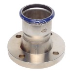 Adap Flange 15 mm ANSI 150LB 316L w/ Black EPDM O-Ring Inoxpres