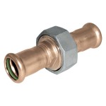 Flat Face Union 28mm BSPT Cuni with Green FKM O Ring