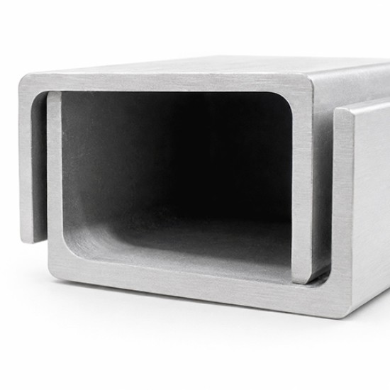 Bar Channel 150 x 75 x 6mm,  ASTM A276/484 Grade 316/L Pressed O/R 16mm I/R 10mm (6-metre length - Priced per metre)