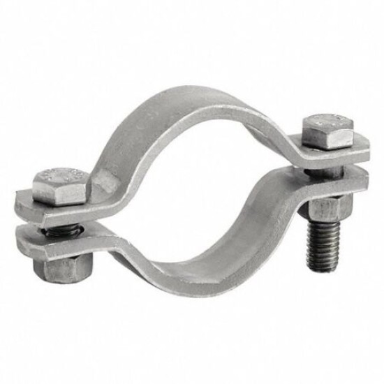 Double Bolted Pipe Clamp 25NB, Grade  304,  O.D. 33.4MM. (25 X 3MM - M8)