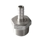 BSPT Hose Tail Reducer Male 6Nb x ¼ inch, Grade 316, 150LB        BSPT Hose Tail Reducer Male 6Nb x ¼ inch, Grade 316, 150LB