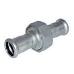 Flat Face 15 mm 316L w/ Black EPDM O-Ring Inoxpres