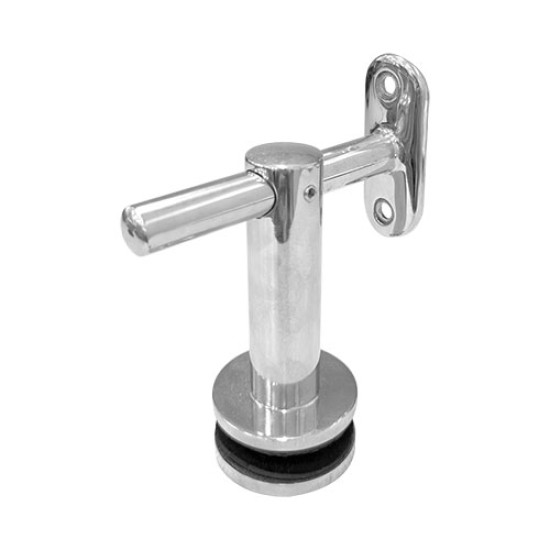 Non Adjustable Handrail Bracket for Glass Panel, 316 Mirror Finish  - 5069