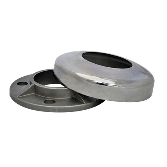 Base Plate and Cover Set 38mm, Heavy Duty 304, Plate Grade 316 (80mm OD)【Mirror Cover】