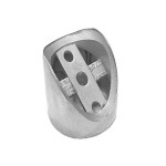 Perpendicular Joiner 37 External Cap 38mm, Grade 316 Mirror Finish **