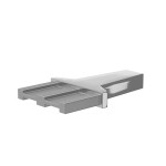 Flat Tube Railing Converter, 50x10mm, Grade 316, Mirror Finish Flat Tube Railing Converter, 50x10mm, Grade 316, Mirror Finish