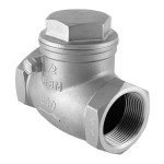 Swing Check Valve 3 Piece 25NB, Grade 316, BSP 200PSI VITON SEAL
