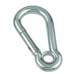 Spring Hook with Eyelet, M6, Grade 316, 19183