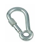 Spring Hook with Eyelet and Nut, M10, Grade 316, 38754
